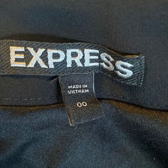 Express Stylist Super High Waisted Side Slit Midi Pencil Skirt Sz 00 - Picture 5 of 7